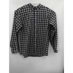 Cinch Black and White Plaid Casual Button Down Shirt